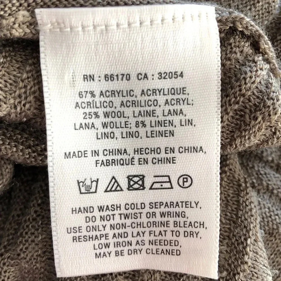 Anthropologie Moth Taupe Brown Lightweight Open Front Waterfall Cardigan Size M - Picture 8 of 11